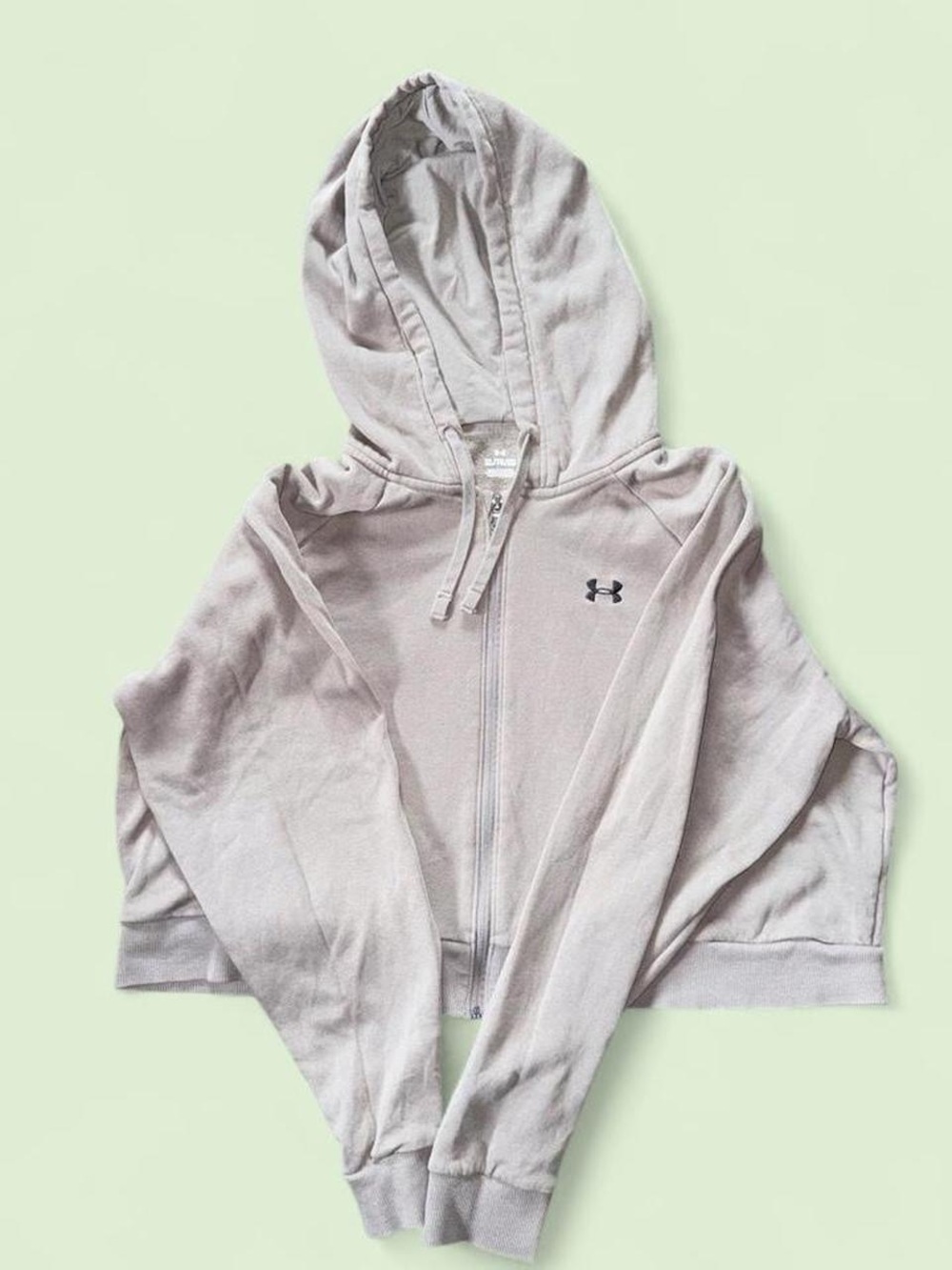 Under Armour tan Full-Zip Hoodie Jacket cropped